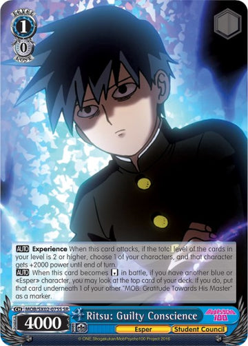 Ritsu: Guilty Conscience (MOB/SX02-075S SR) [Mob Psycho 100]