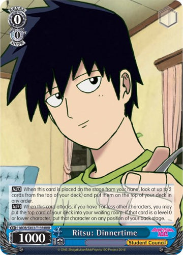 Ritsu: Dinnertime (MOB/SX02-T13R RRR) [Mob Psycho 100]