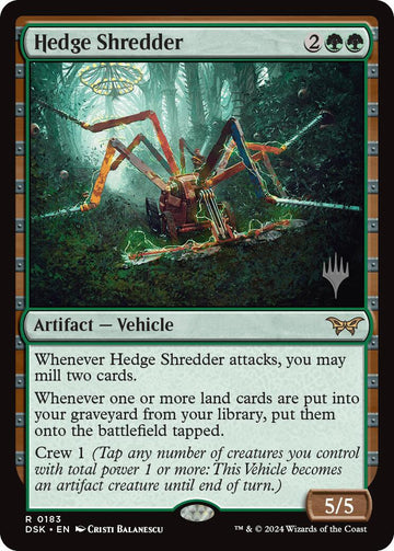 Hedge Shredder (Promo Pack) [Duskmourn: House of Horror Promos]
