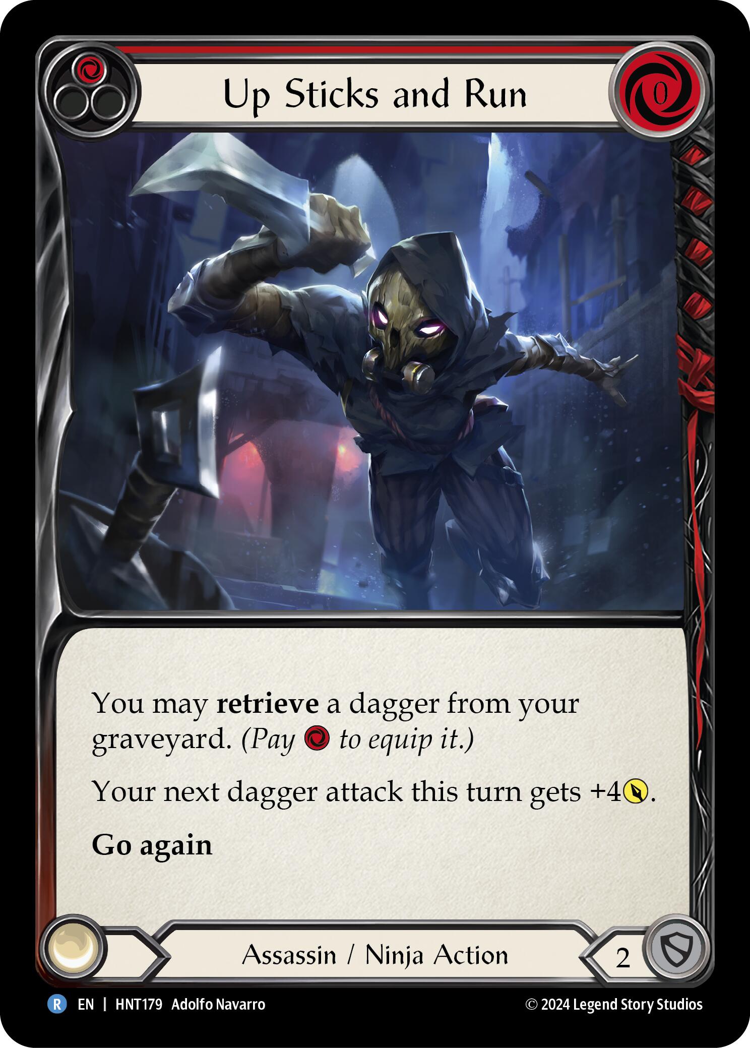 Up Sticks and Run (Red) [HNT179] (The Hunted)  Rainbow Foil