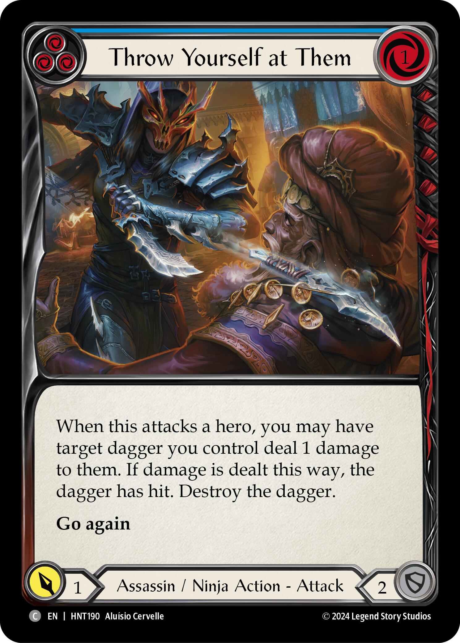 Throw Yourself at Them (Blue) [HNT190] (The Hunted)  Rainbow Foil