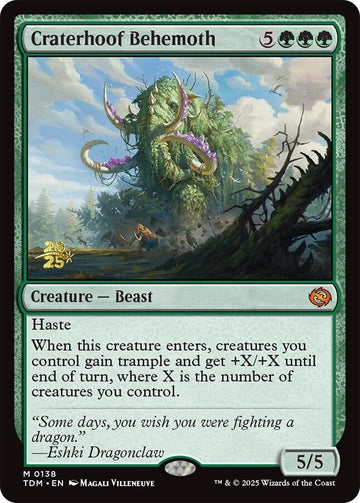 Craterhoof Behemoth [Tarkir: Dragonstorm Prerelease Promos]