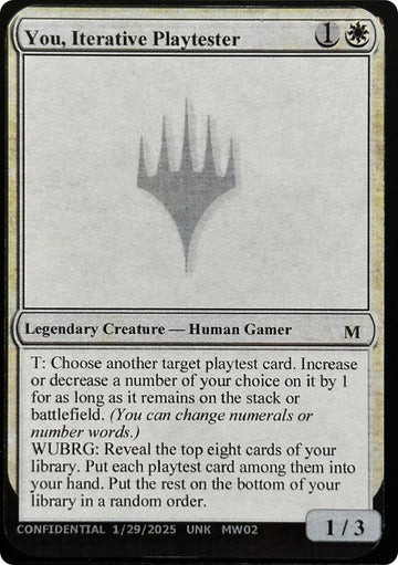 You, Iterative Playtester [Unknown Event]