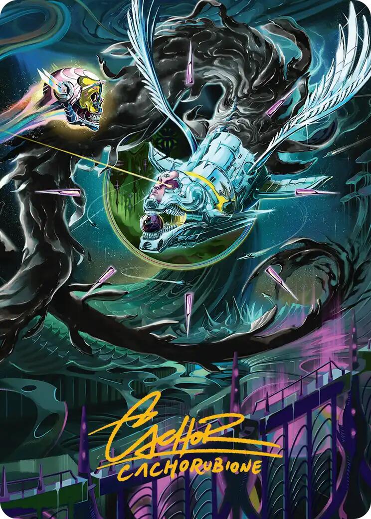 Quantum Riddler Art Card (Gold-Stamped Signature) [Edge of Eternities Art Series]