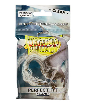 Dragon Shield Sleeves: Perfect Fit Standard Top Load- Clear (100 ct.)
