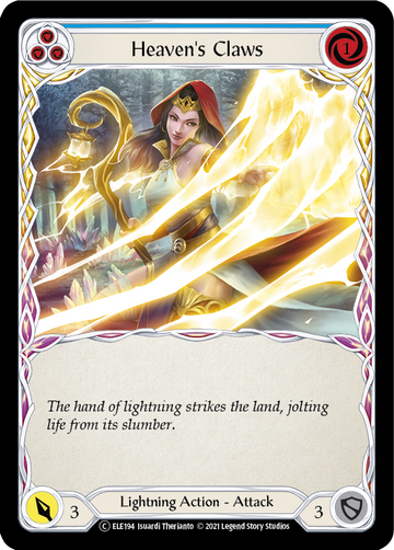 Heaven's Claws (Blue) [U-ELE194] (Tales of Aria Unlimited)  Unlimited Rainbow Foil