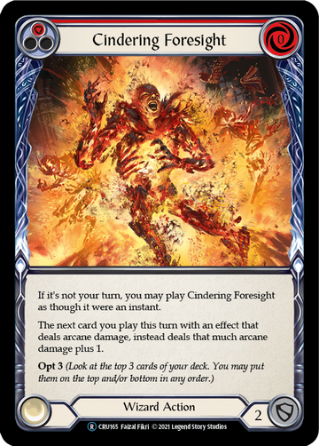 Cindering Foresight (Red) [U-CRU165] (Crucible of War Unlimited)  Unlimited Rainbow Foil